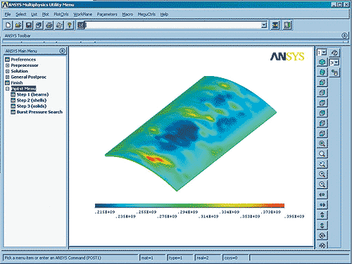 Рис. 6. Командное меню технологии PipEst в среде ANSYS