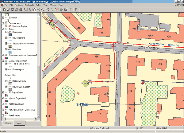 Разработка и просмотр карты с помощью инструментария Autodesk MapGuide Author