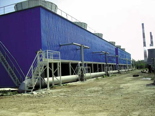 Вентиляторная градирня на Рязанском нефтеперерабатывающем заводе