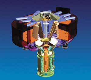 Газотурбинный двигатель ГТД-1С для тепловоза: изделие и трехмерная модель 