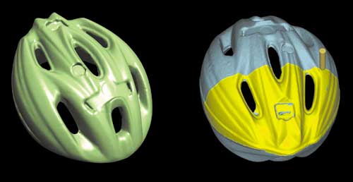 Пример работы немецких партнеров ADEM — модель велосипедного шлема и обработка части пунсона для его изготовления