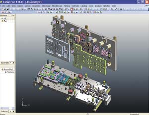 Рис. 3. Проектирование сборки штампа производится в специализированном модуле Die Tool Design
