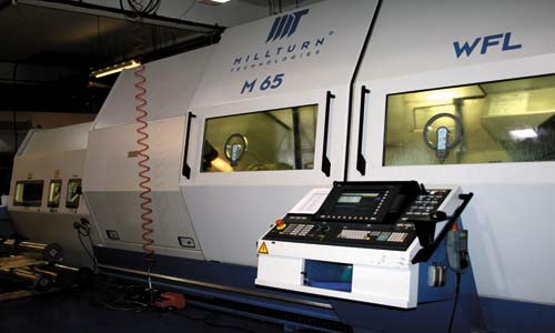 Токарно-фрезерный обрабатывающий центр WFL M65, установленный в цехе компании Delcam plc