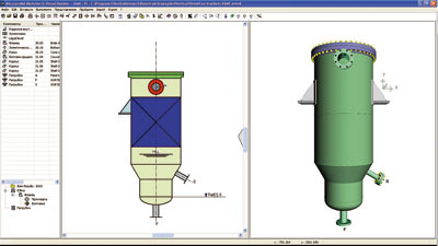 Примеры чертежей и 3D-моделей сосудов, труб и воздухоохладителей