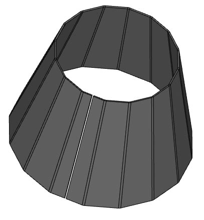 Рис. 6. Сегментация дуг отрезками для построения конусных многогранников