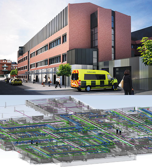 Координационная модель для нового здания скорой помощи 