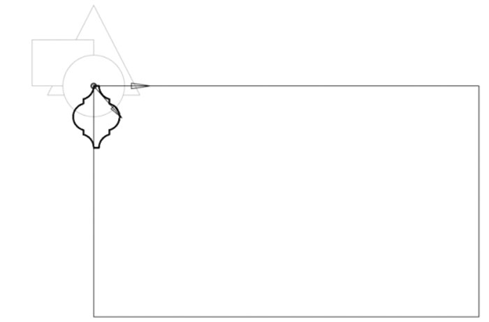 Рис. 9. Плитка (группа) и контур раскладки