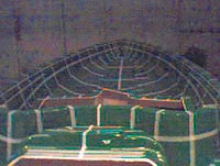 Фотография матрицы палубы судна «Аквалайн-170» с нанесенной разметкой