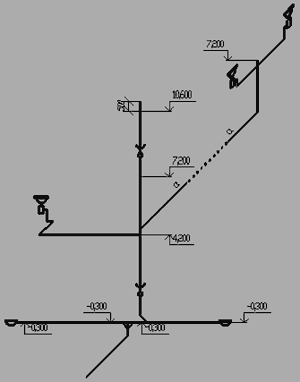 Рис. 4. Модуль аксонометрической схемы трубопроводной системы