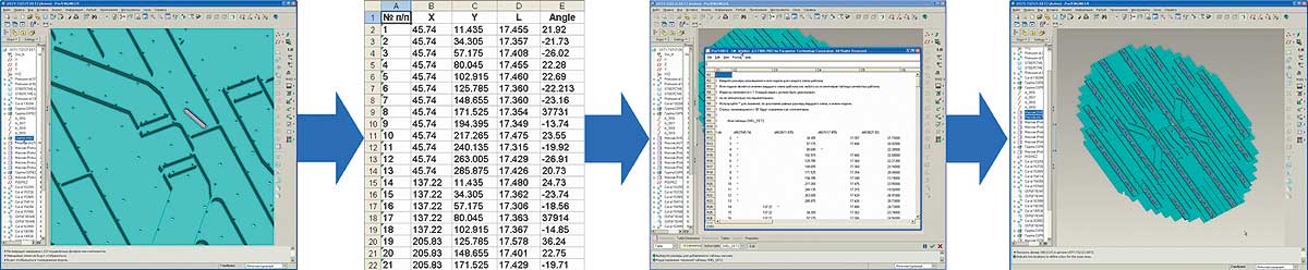 Рис. 3. Для создания массива волноводных щелей в Pro/ENGINEER использовались данные в формате Microsoft Excel