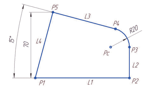 Рис. 1. Пример недоопределенной параметрической модели