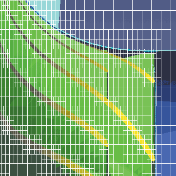 Рис. 6. Отображение в графическом окне процесса построения расчетной сетки
