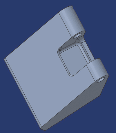 Рис. 3. 3D-модель кронштейна с присоединенным КМ
