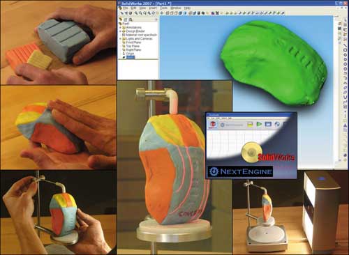 Пакет SolidWorks 2007 Premium будет напрямую работать с 3D-сканерами и преобразовывать массивы точек в математические поверхности