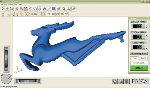 Рис. 3. Отсканированная 3D-модель оленя 