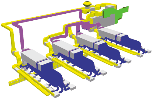 Рис. 9. 3D-модель системы вентиляции