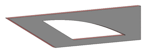 Рис. 25. 3D-вид стены после редактирования профиля