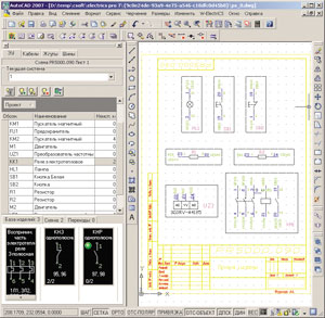 Рис. 2. Пример схемы подключений, выполненной в среде графического редактора ElectriCS Pro