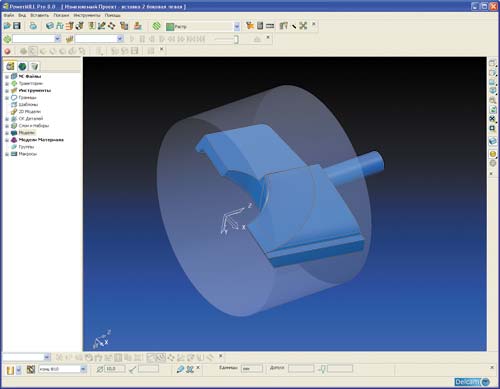 Рис. 6. 3D-модель детали и заготовка