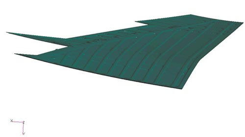 Рис. 1. Мастер-модель крыльевой панели сплава В95очТ2
