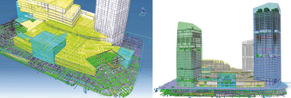 Рис. 18. Проектирование комплекса «Таико Хоуи» в Гонконге (при участии фирмы Gehry Technologies)