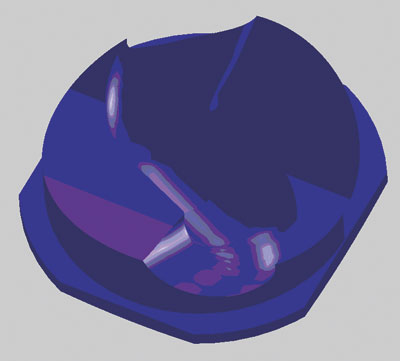 Рис. 5. 3D-модель детали «Вкладыш», разработанная специалистами 