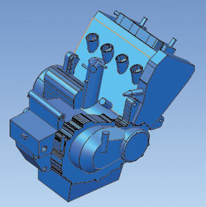Рис. 5. Уточненная 3D-модель двигателя