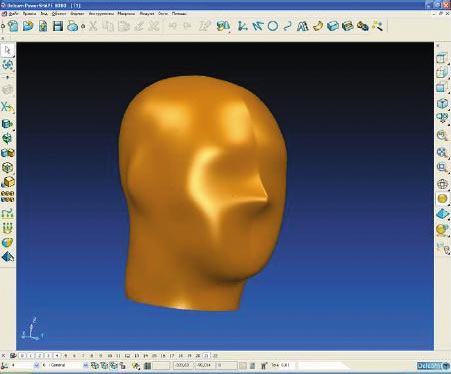 Рис. 7. 3D-модель макета головы