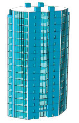 Рис. 6. Модели зданий в КОМПАС-3D