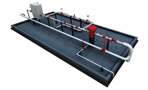 3D-модель узла учета нефти, полученная в AutoCAD Plant 3D