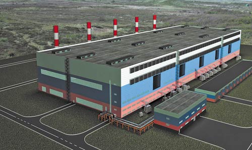 Рис. 2. ТЭС портового транспортно-технологического комплекса Штокманского газоконденсатного месторождения мощностью 796 МВт