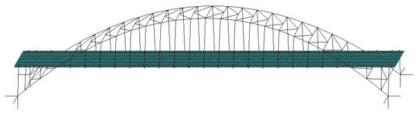 Рис. 1. Расчет мостовых конструкций в ПК «Лира»