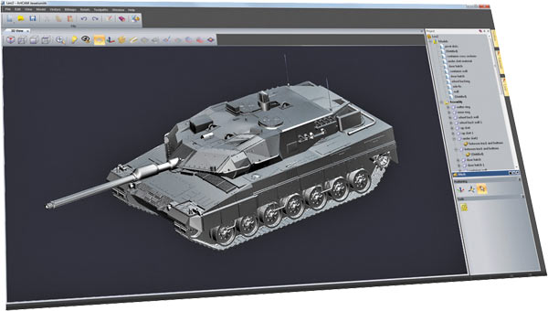 Cборка CAD-модели танка в ArtCAM