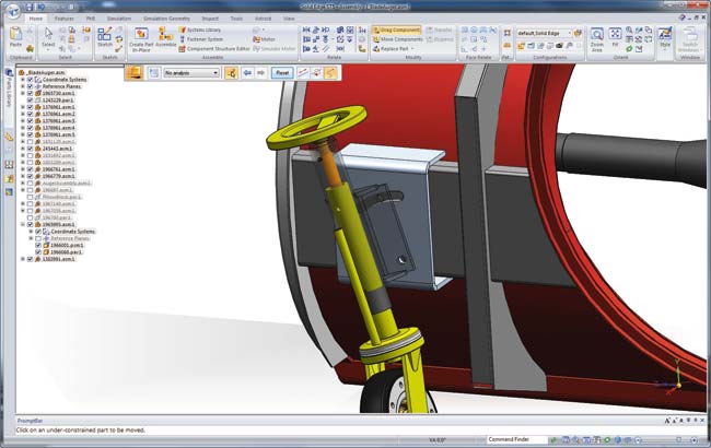 Новая команда Паз в CAD-системе Solid Edge ST 5 упрощает создание сборок со скользящими деталями. Оси команды Паз помогают располагать детали и определять пределы для перемещения