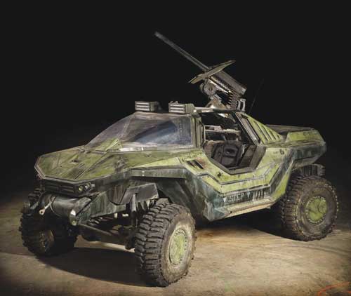 Действующий макет футуристической машины Warthog, изготовленный для съемок эпизодов 