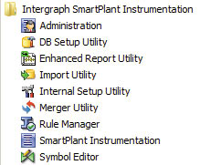 Рис. 3. Приложения SmartPlant Instrumentation