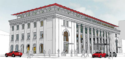 Проект реконструкции исторического здания, выполненный в Autodesk Revit. 