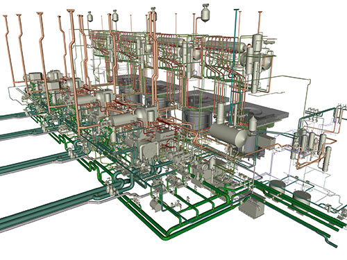 Рис. 3. Фрагмент информационной 3D-модели АЭС