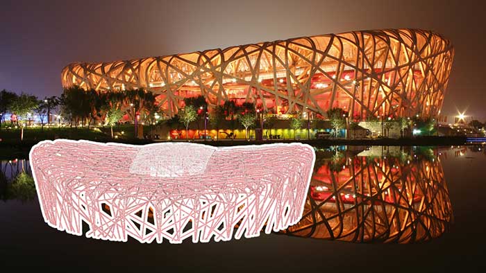 Пекинский национальный стадион Bird’s nest (Beijing National Stadium) и его расчетная модель SAP2000