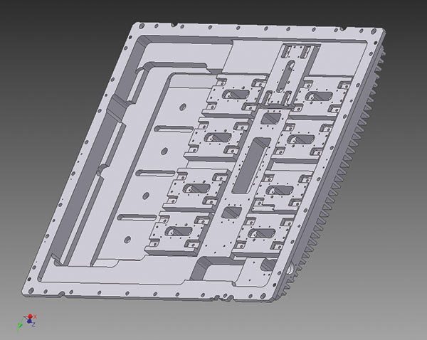Рис. 5. Модель корпуса, созданная в среде Autodesk Inventor для обработки на станке с ЧПУ