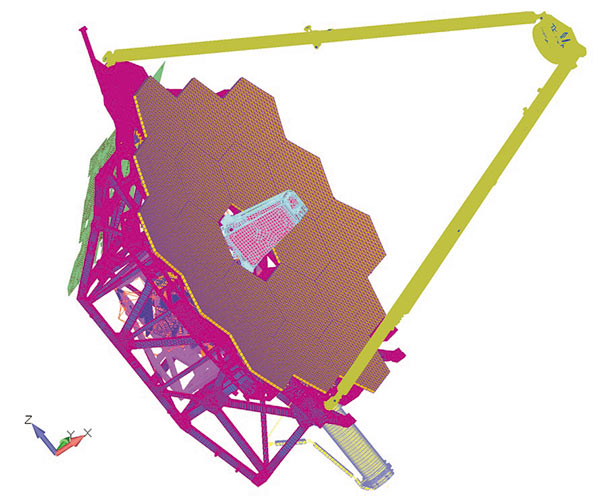 CAE-модель рефлектора космического телескопа им. Джеймса Уэбба