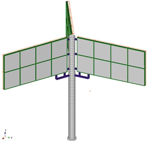 Рис. 1. Расчетная модель конструкции в системе APM Structure3D
