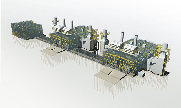 Рис. 2. Визуализация 3D-модели электростанции, выполненная в SmartPlant Review