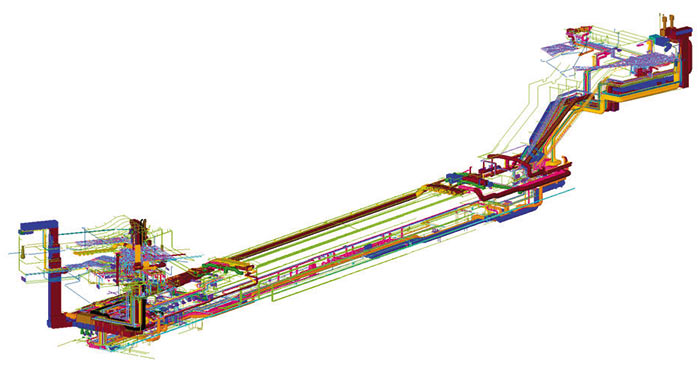 Рис. 3. 3D-модель станции в Tekla