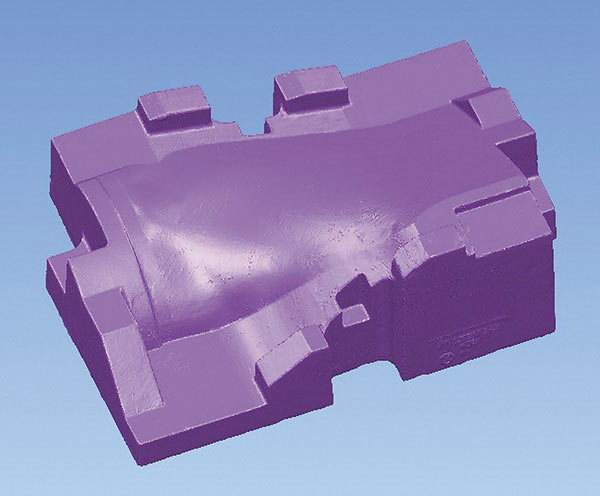 Рис. 3. Пример триангулированной 3D-модели заготовки