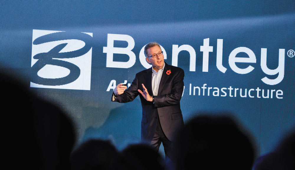 Грег Бентли, генеральный директор Bentley Systems, 
открывает конференцию «Год в инфраструктуре 2016»