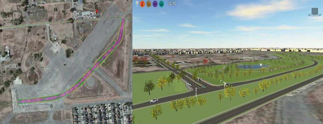 Рис. 5. Проект дороги в AutoCAD Civil 3D и Infraworks