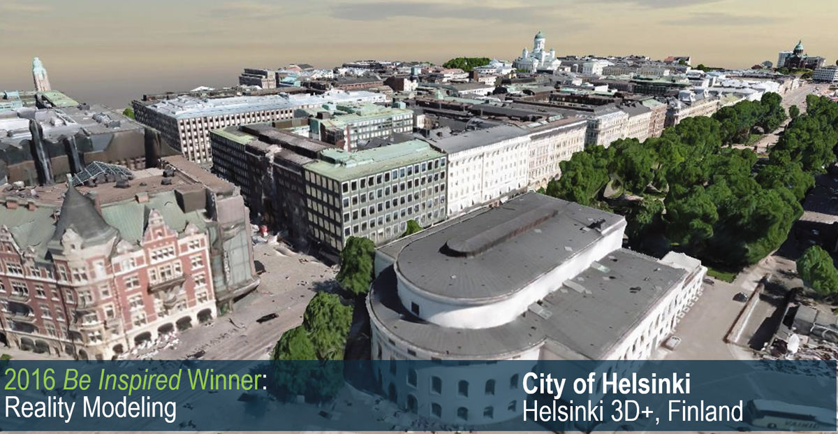 Проект «Хельсинки 3D+» получил главную награду в престижном конкурсе Be Inspired 2016 в категории «Моделирование реальности»