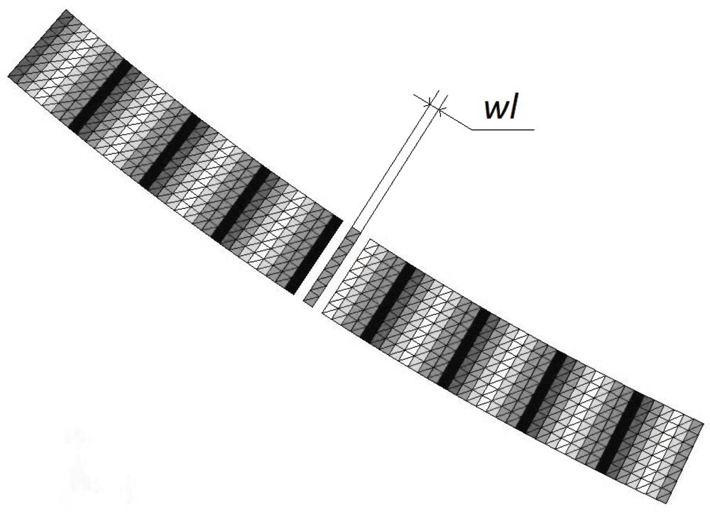 Рис. 3. Пример послойной структуры сетки сляба