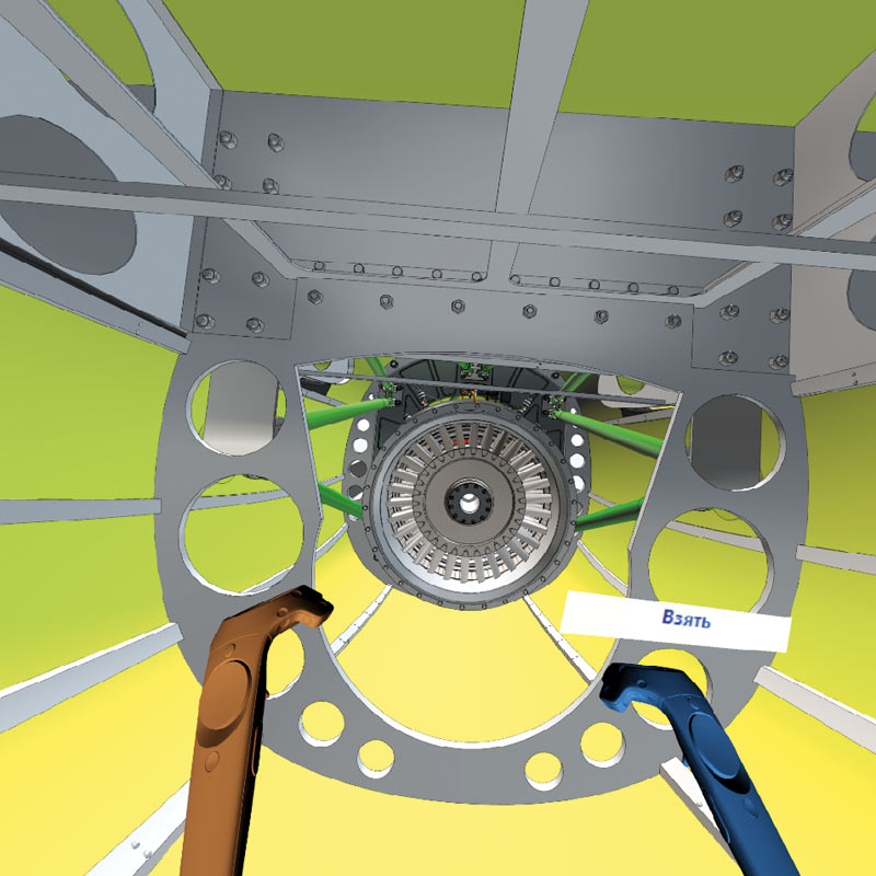 Крепление турбовинтового двигателя к гондоле самолета